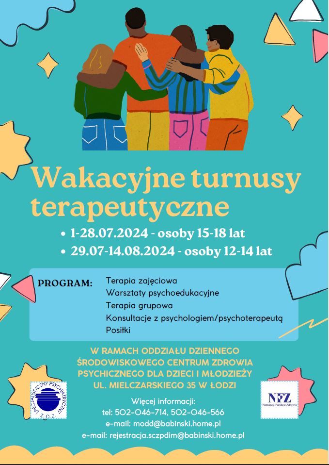 Wakacyjne turnusy terapeutyczne 2024